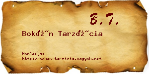 Bokán Tarzícia névjegykártya